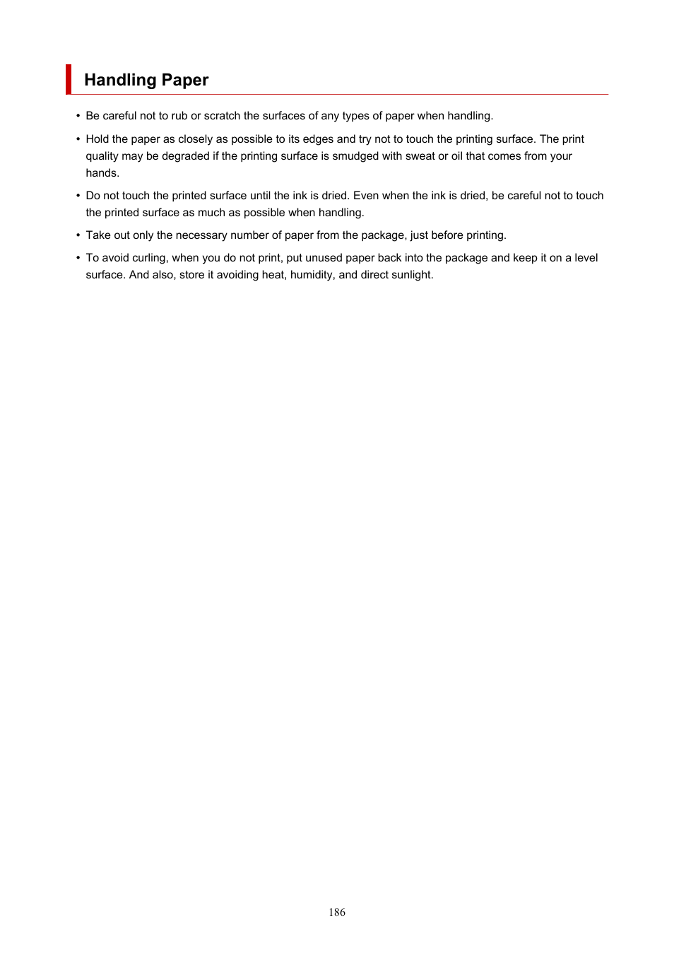 Handling paper | Canon PIXMA G620 Printer User Manual | Page 186 / 337