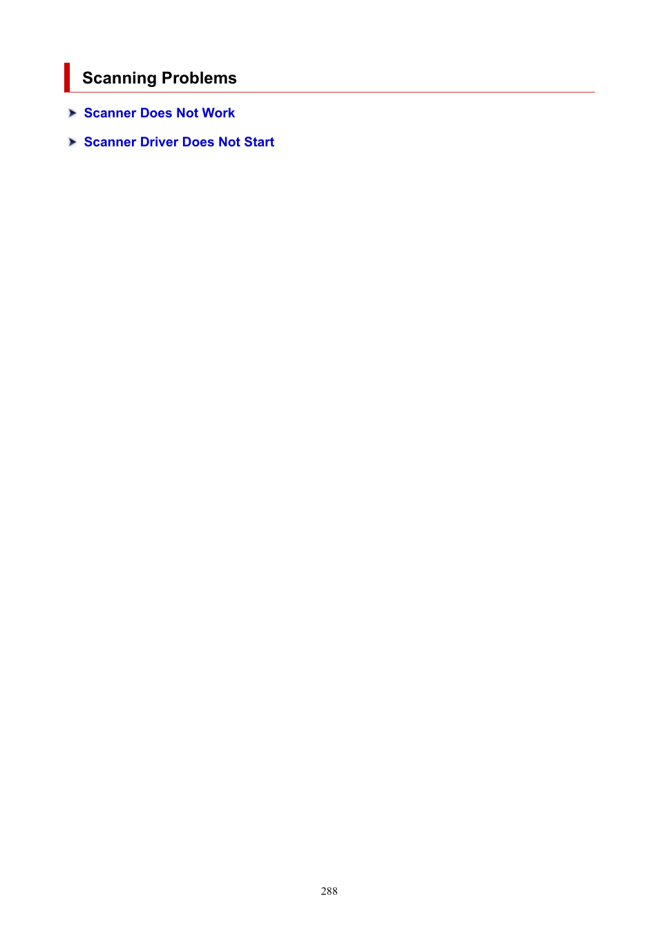 Scanning problems, Scanning problems (macos) | Canon PIXMA G620 Printer User Manual | Page 288 / 337