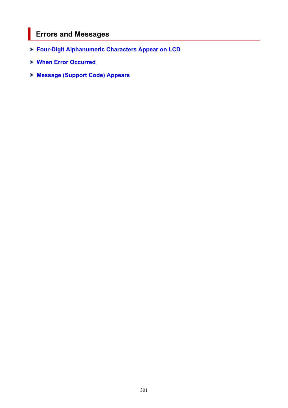 Errors and messages | Canon PIXMA G620 Printer User Manual | Page 301 / 337