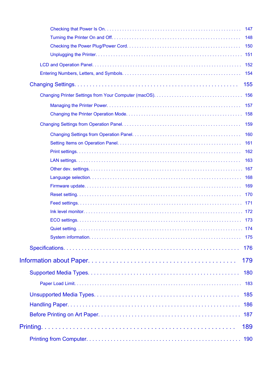Information about paper, Printing | Canon PIXMA G620 Printer User Manual | Page 4 / 337