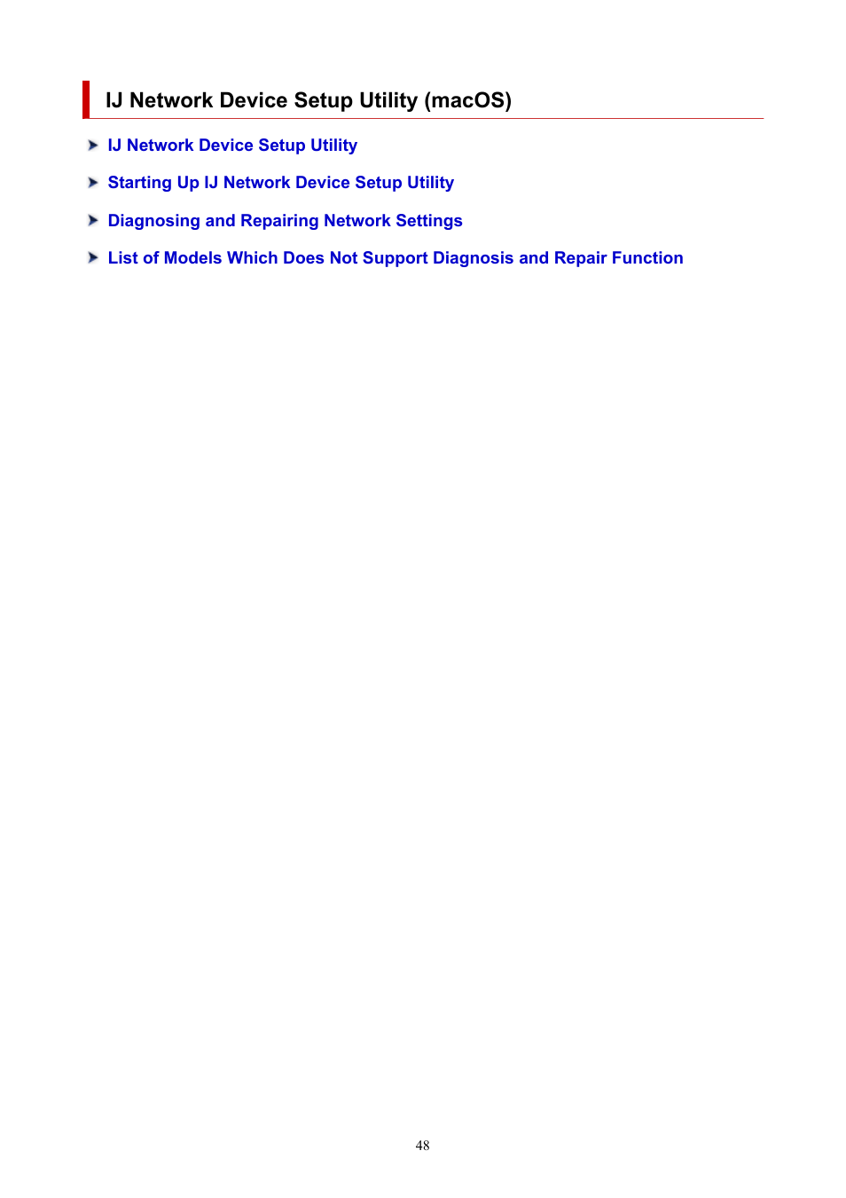 Ij network device setup utility (macos) | Canon PIXMA G620 Printer User Manual | Page 48 / 337