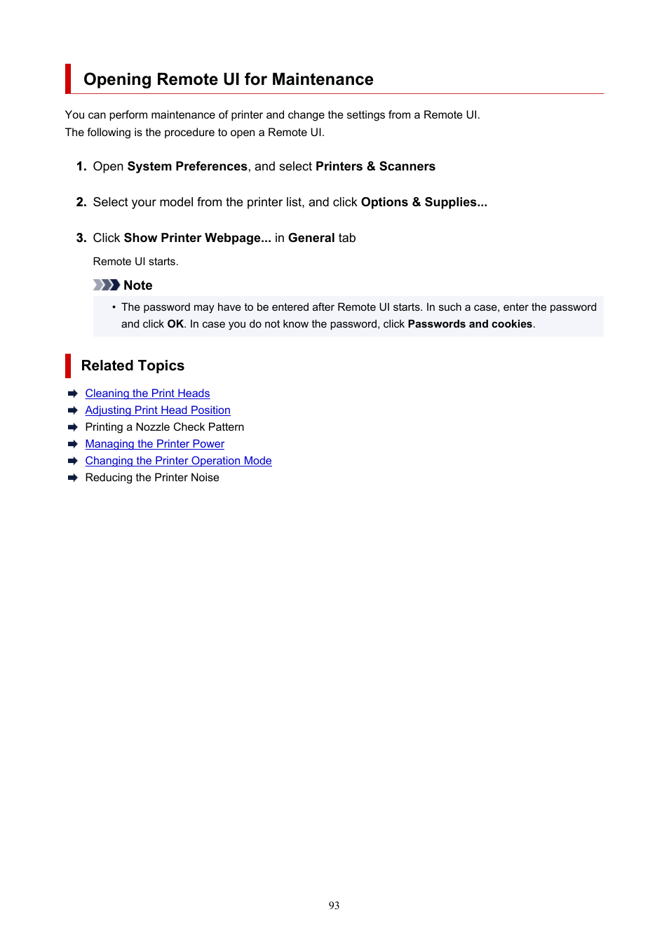 Opening remote ui for maintenance | Canon PIXMA G620 Printer User Manual | Page 93 / 337