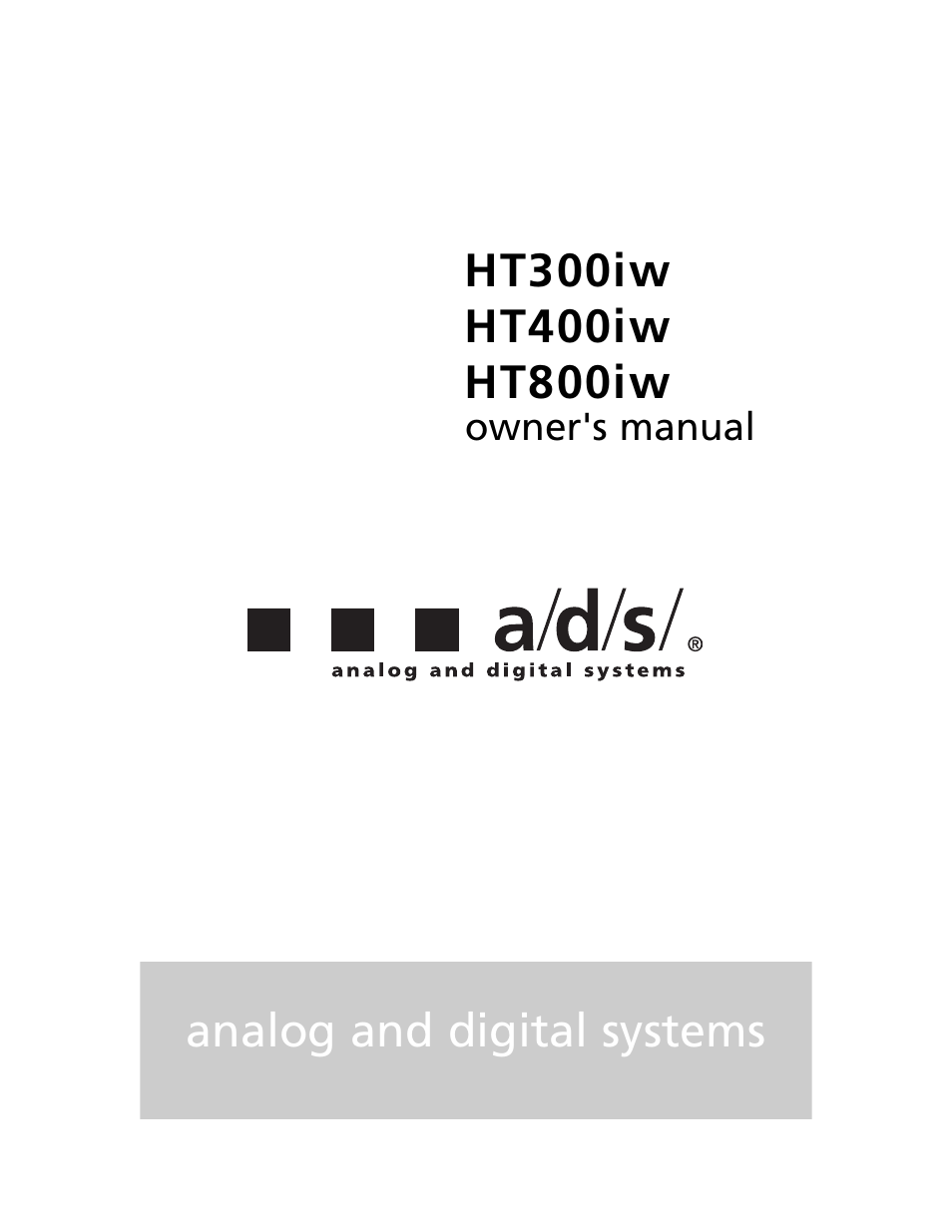 Directed Electronics HT800IW User Manual | 10 pages