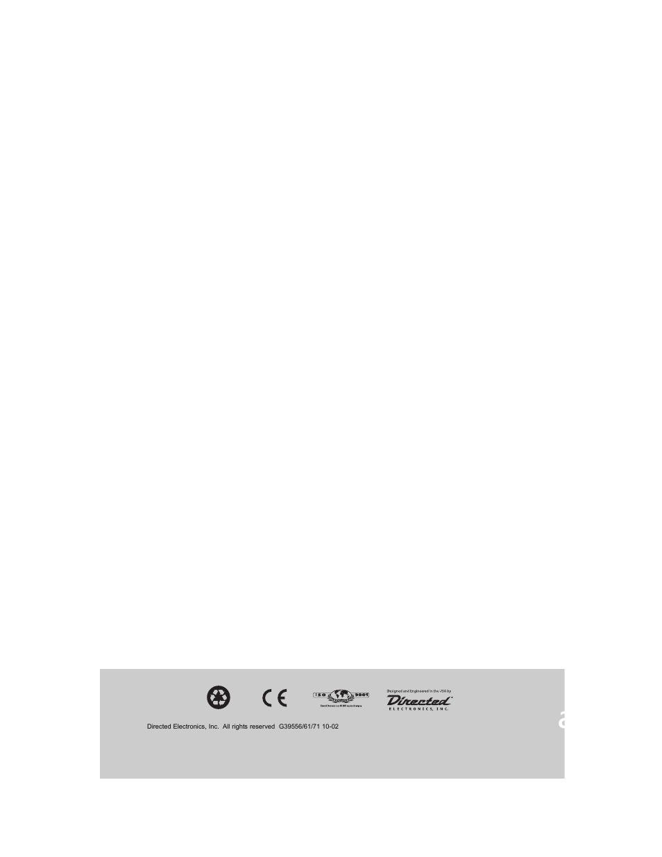 Directed Electronics HT800IW User Manual | Page 10 / 10