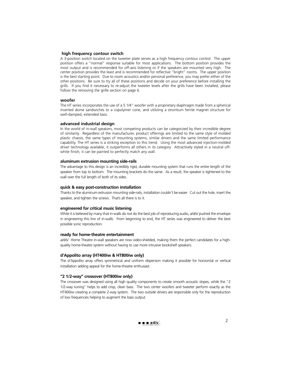 Directed Electronics HT800IW User Manual | Page 3 / 10
