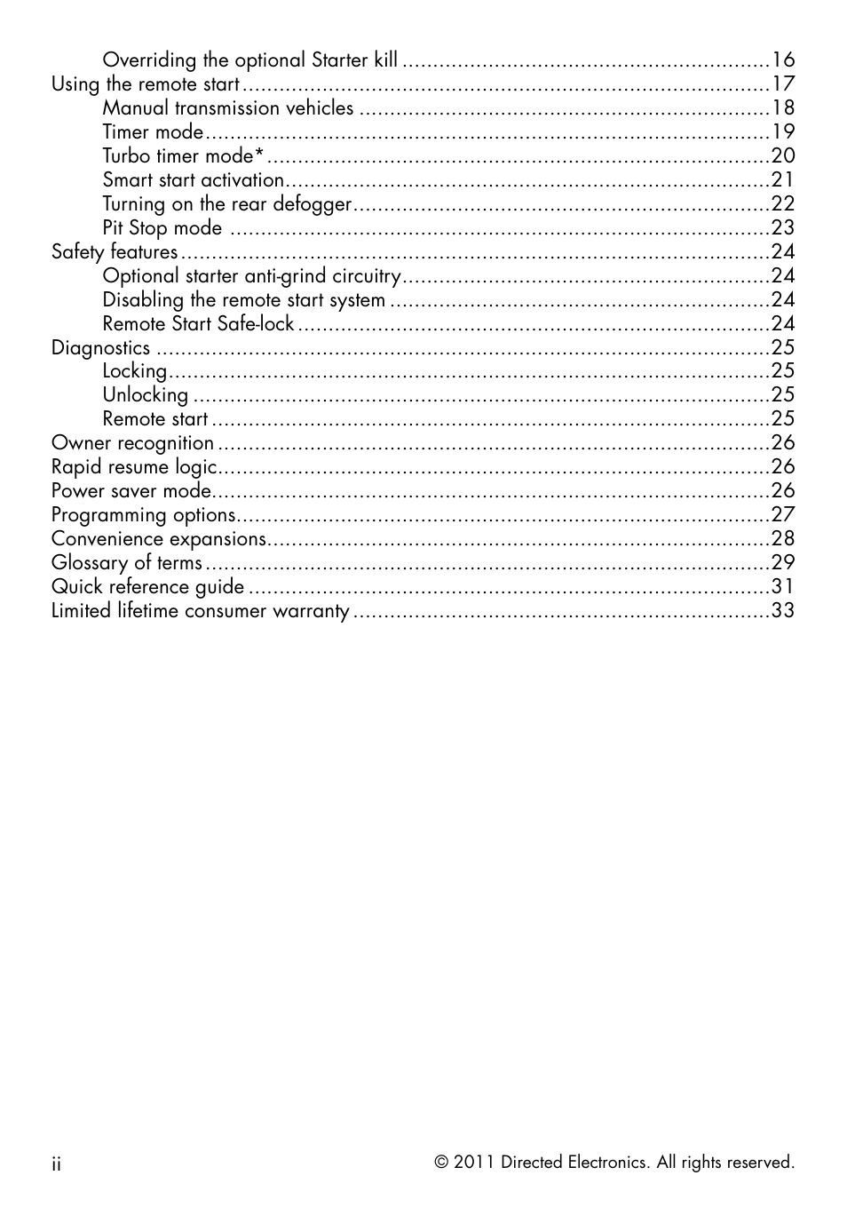 Directed Electronics 1401 User Manual | Page 4 / 44