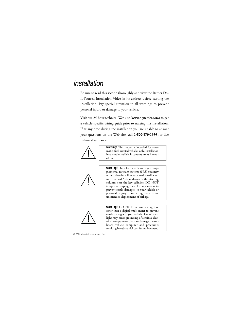 Directed Electronics 259D User Manual | Page 12 / 49