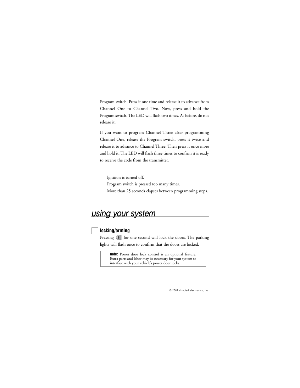 Uussiin ng g yyo ou urr ssyysstte em m | Directed Electronics 259D User Manual | Page 33 / 49