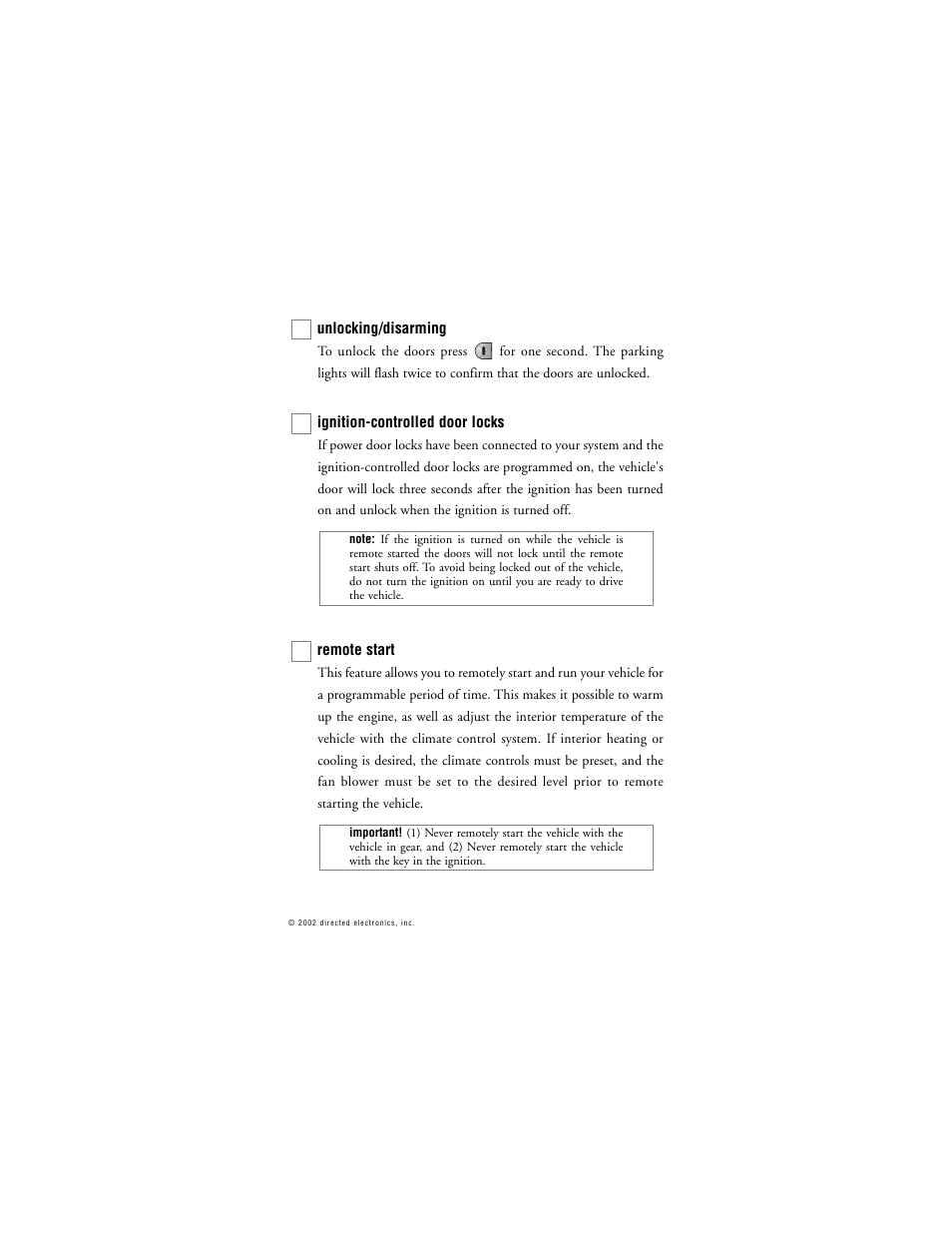 Directed Electronics 259D User Manual | Page 34 / 49