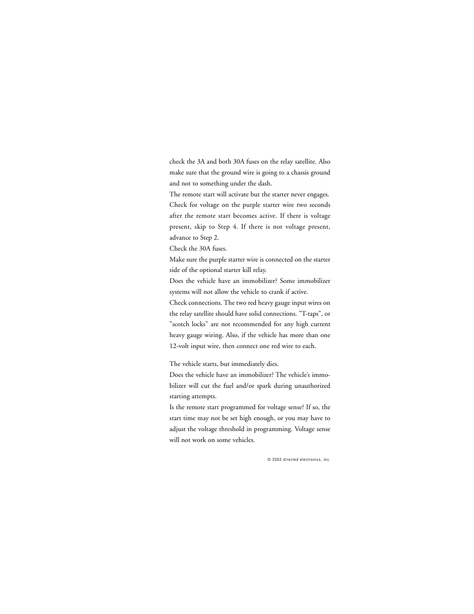 Directed Electronics 259D User Manual | Page 41 / 49