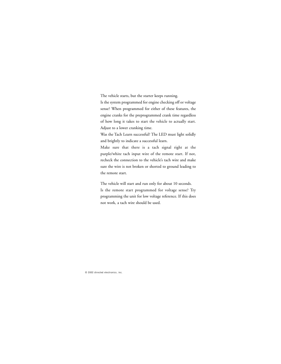 Directed Electronics 259D User Manual | Page 42 / 49