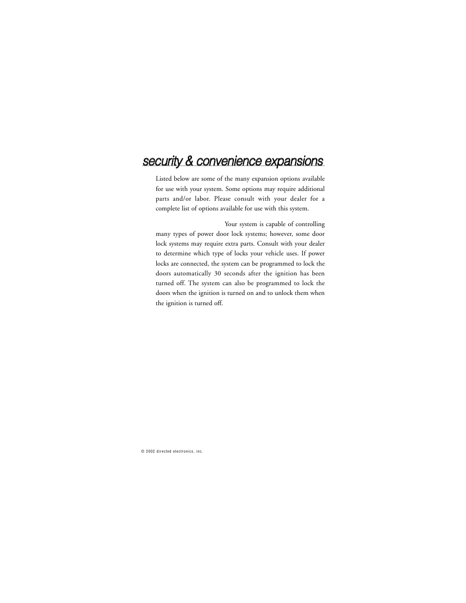 Directed Electronics 259D User Manual | Page 44 / 49