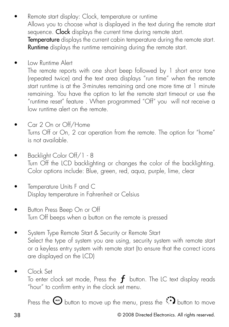 Directed Electronics 991 User Manual | Page 38 / 60