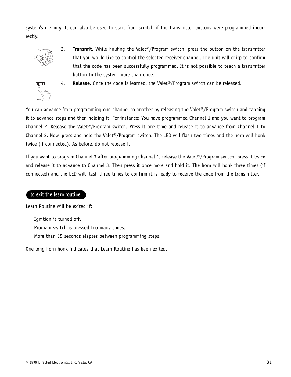 Directed Electronics Automate 552 User Manual | Page 31 / 42