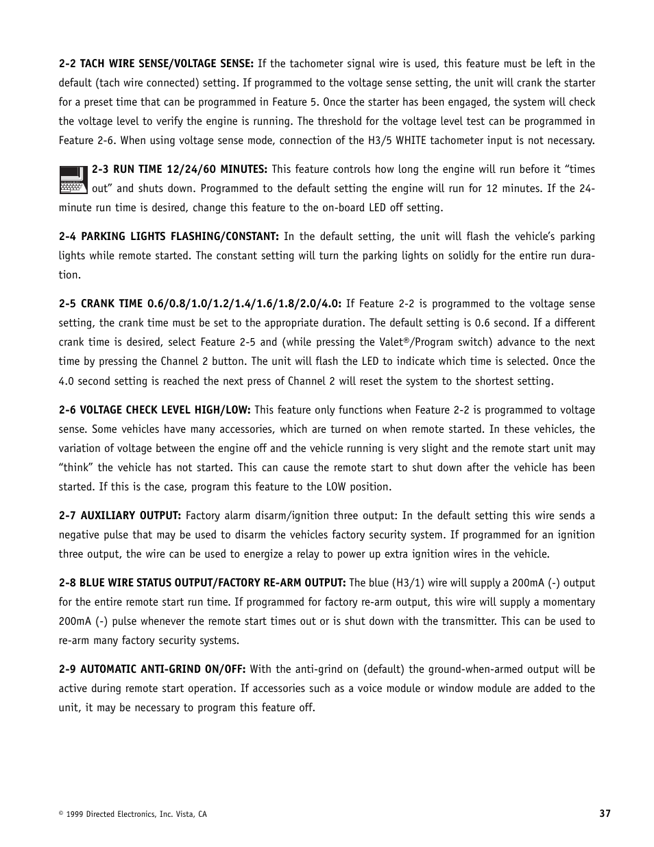 Directed Electronics Automate 552 User Manual | Page 37 / 42