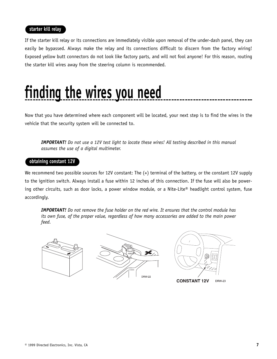 Finding the wires you need | Directed Electronics Automate 552 User Manual | Page 7 / 42