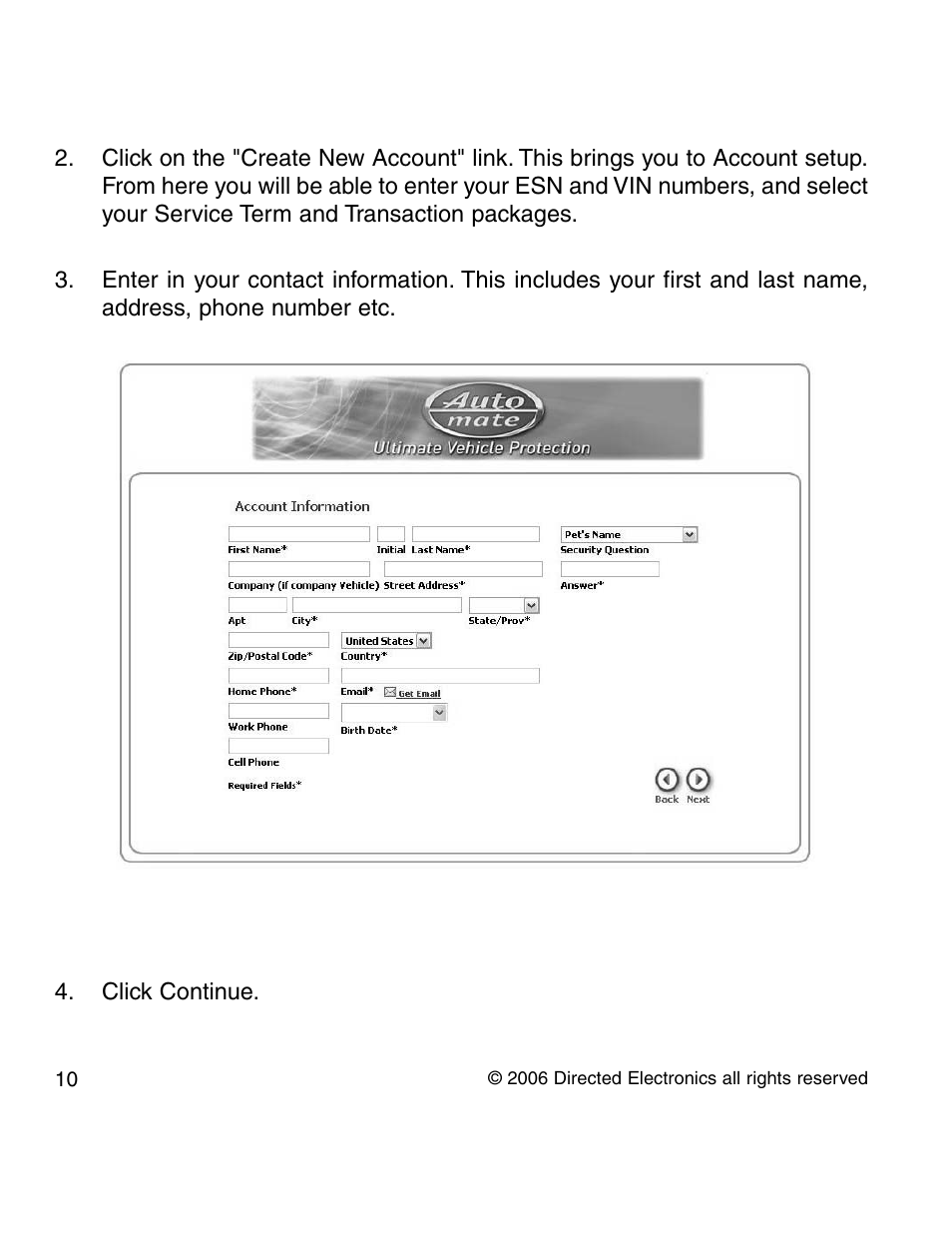Directed Electronics 210A User Manual | Page 10 / 35