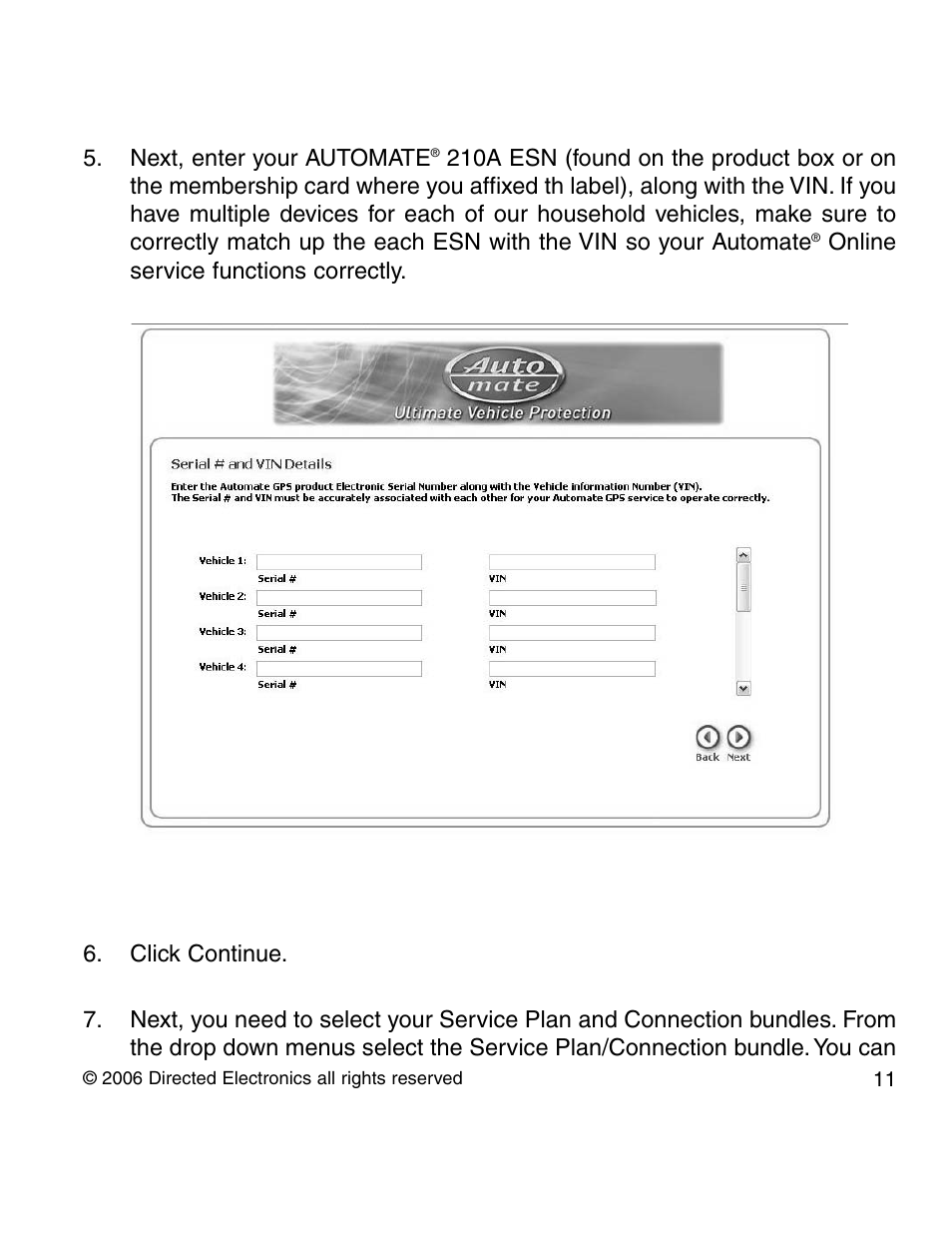 Directed Electronics 210A User Manual | Page 11 / 35