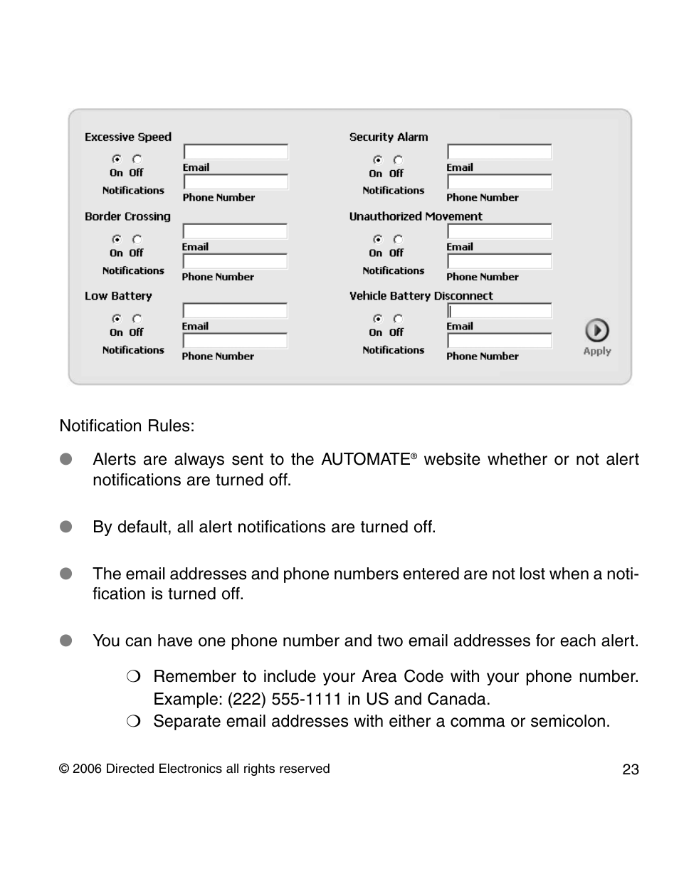 Directed Electronics 210A User Manual | Page 23 / 35