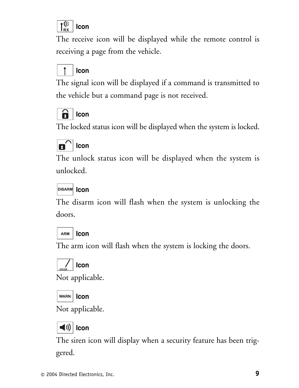 Directed Electronics Security System and Convenience 125xv User Manual | Page 13 / 38