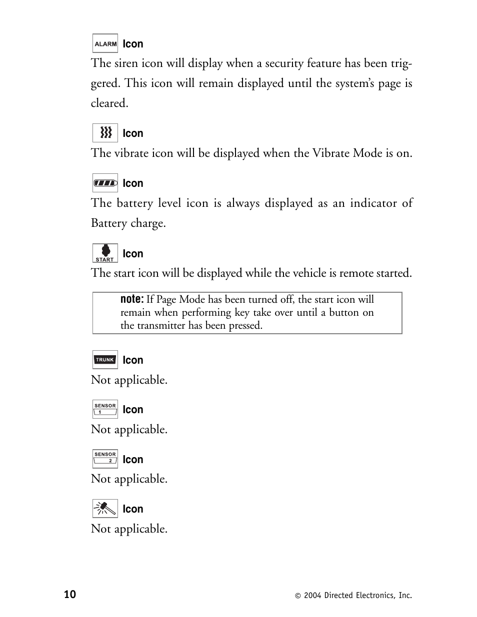 Directed Electronics Security System and Convenience 125xv User Manual | Page 14 / 38