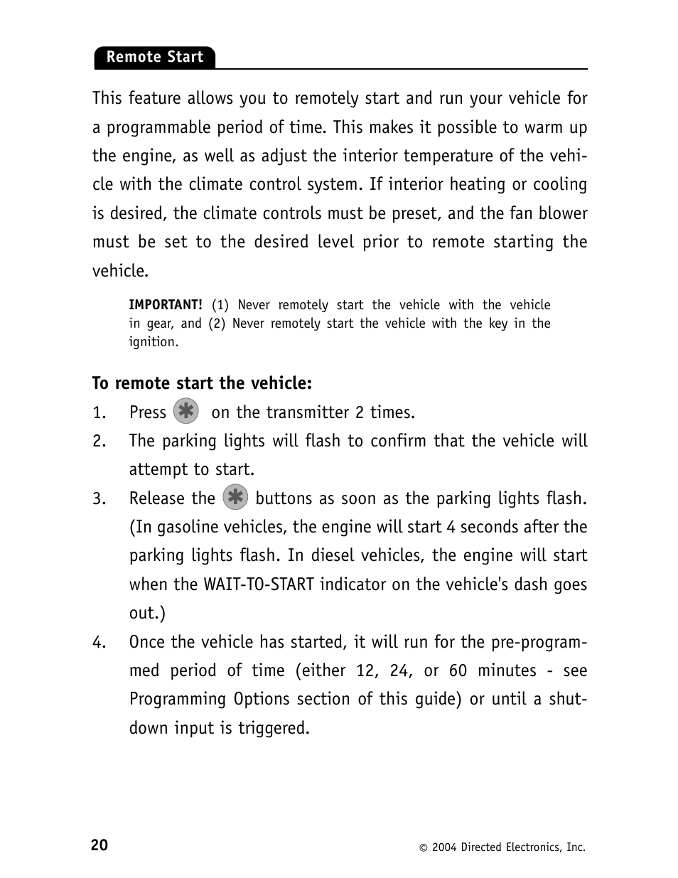 Directed Electronics Security System and Convenience 125xv User Manual | Page 24 / 38