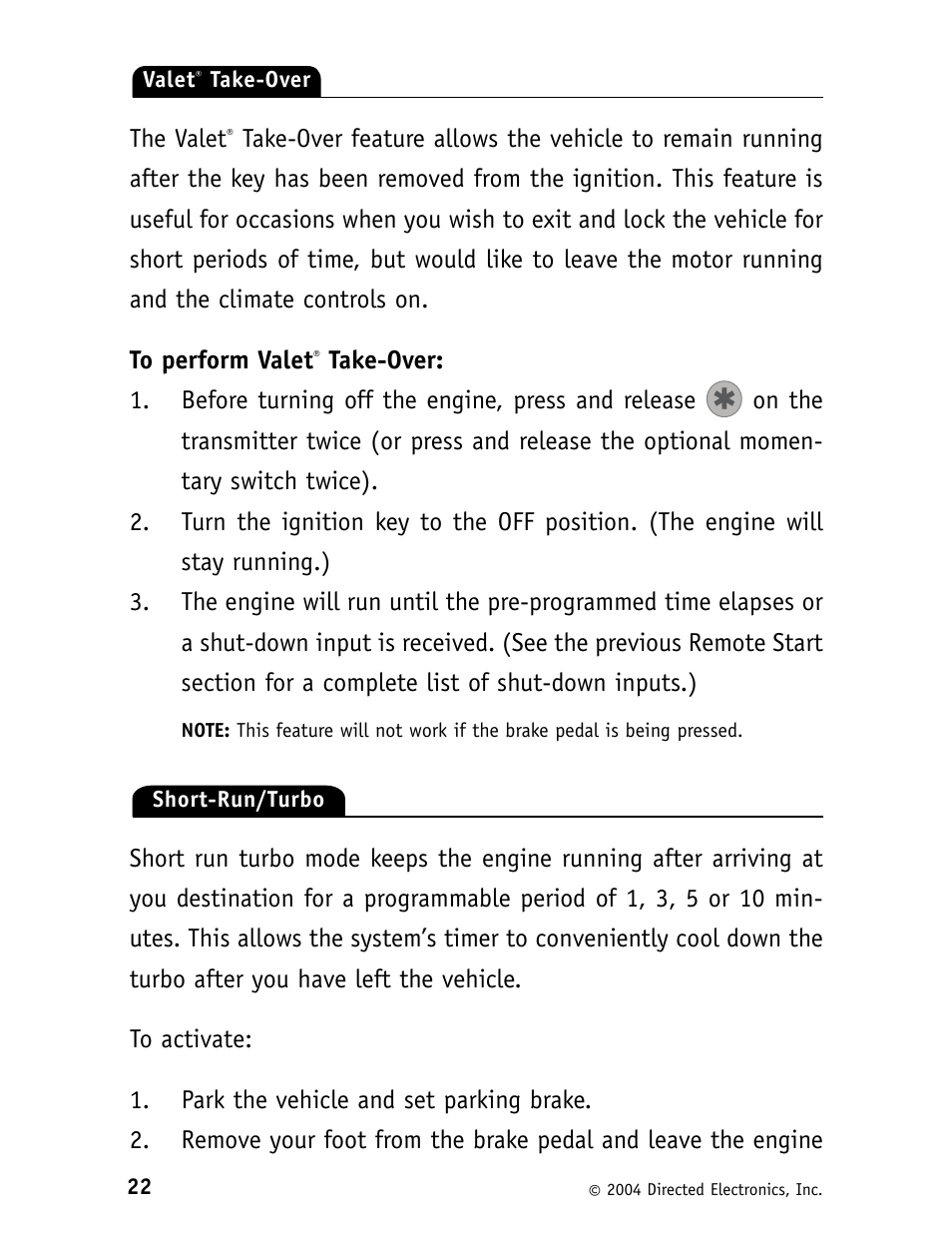 Directed Electronics Security System and Convenience 125xv User Manual | Page 26 / 38