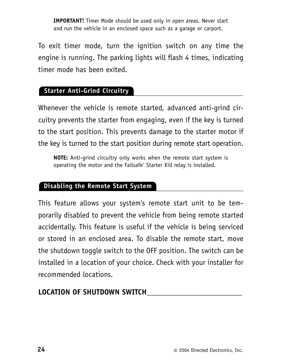 Directed Electronics Security System and Convenience 125xv User Manual | Page 28 / 38