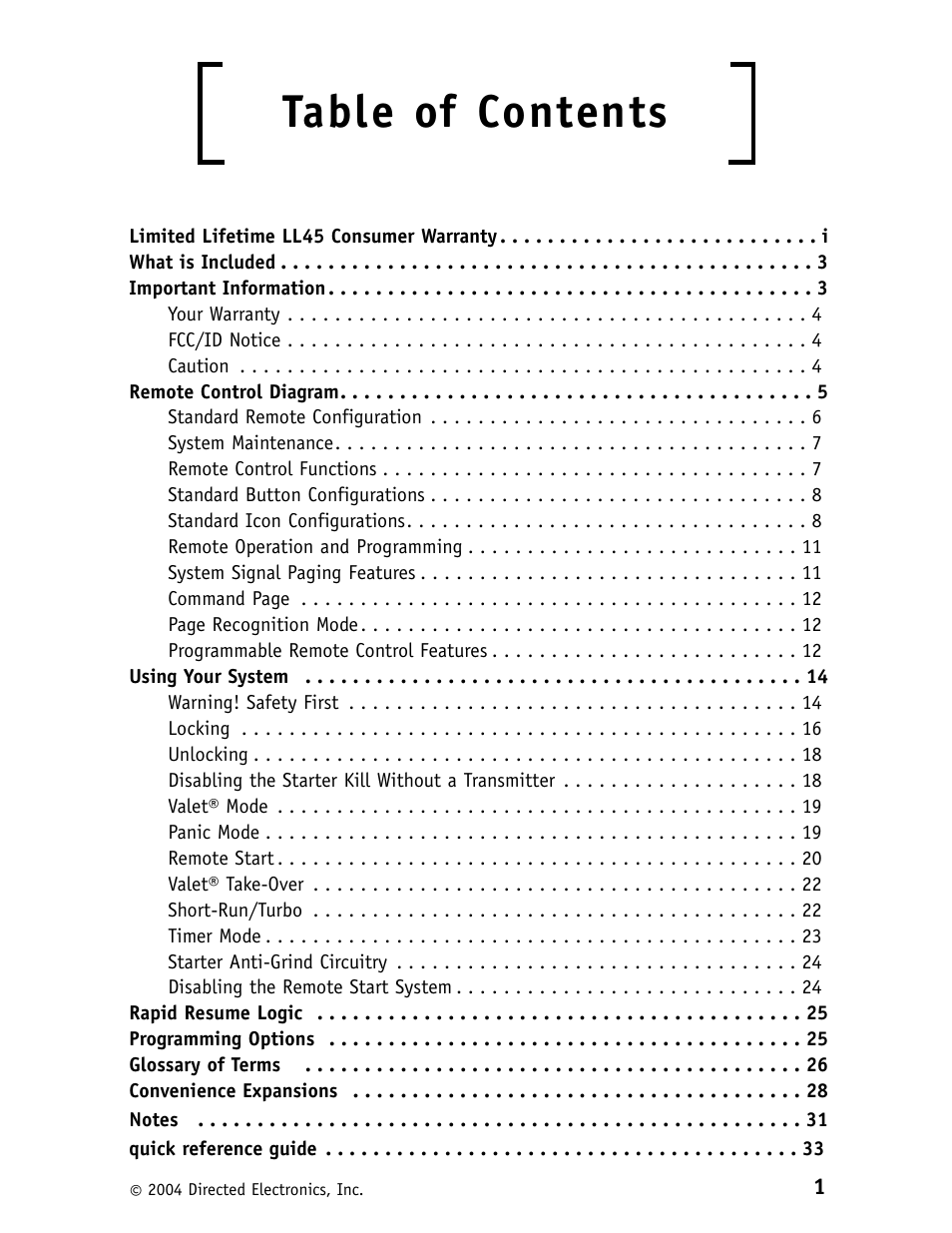 Directed Electronics Security System and Convenience 125xv User Manual | Page 5 / 38