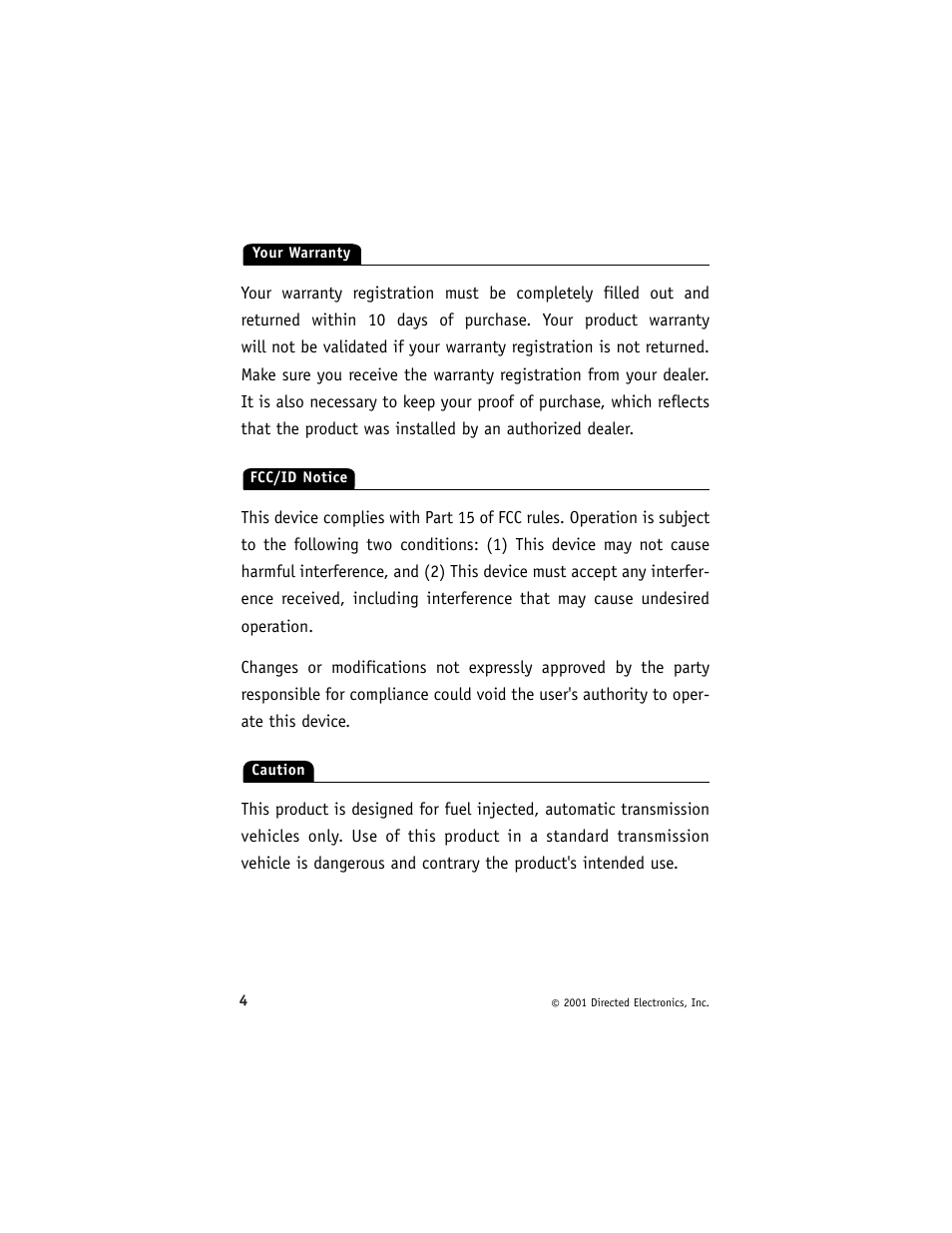 Directed Electronics Avital G3000 7/01 User Manual | Page 7 / 18
