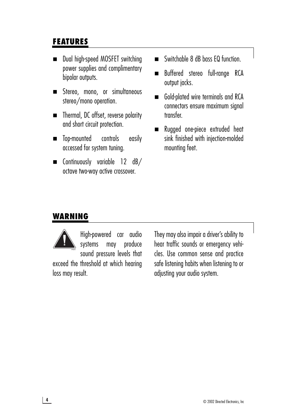 Directed Electronics 2400 User Manual | Page 4 / 12