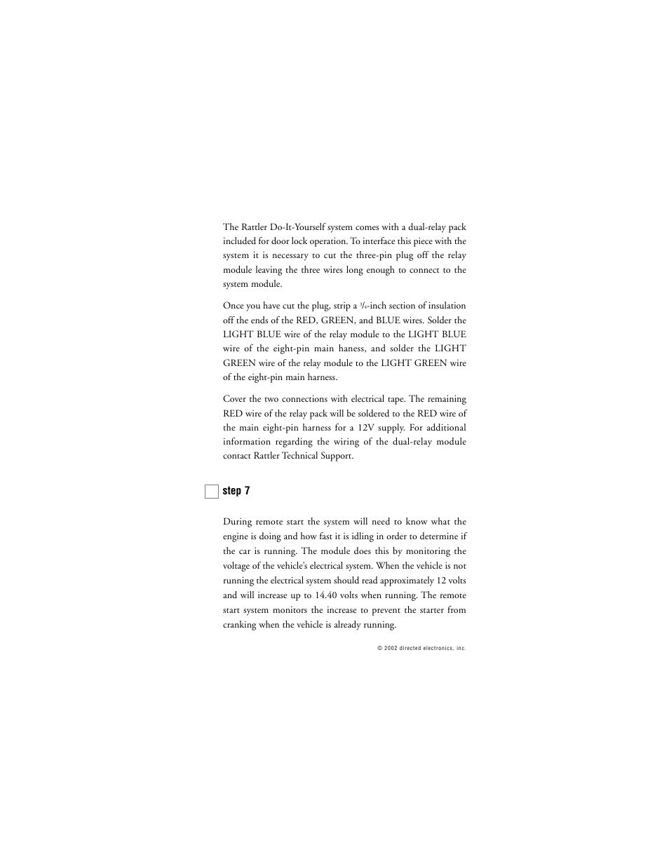 Directed Electronics 335912 359D User Manual | Page 25 / 49