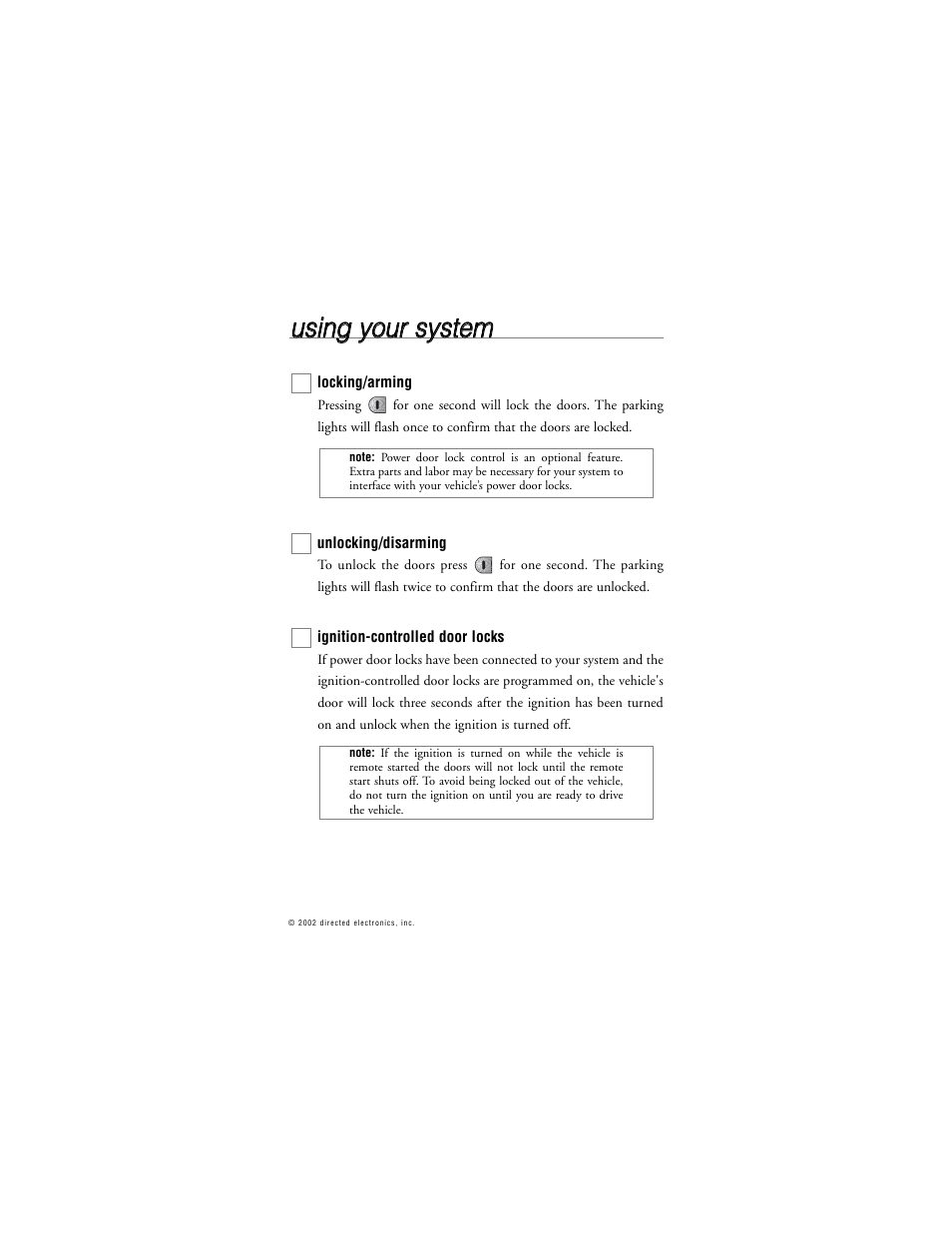 Uussiin ng g yyo ou urr ssyysstte em m | Directed Electronics 335912 359D User Manual | Page 34 / 49