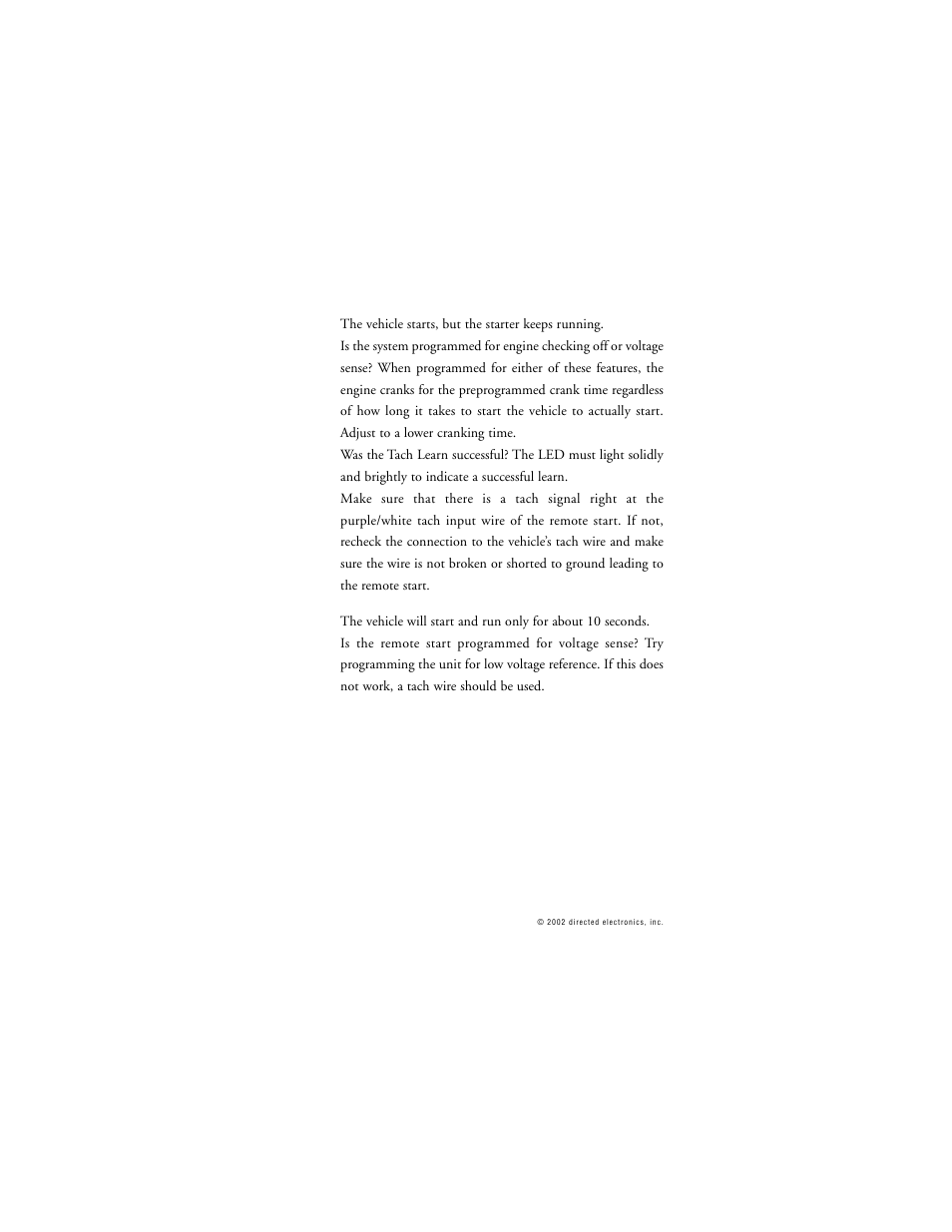 Directed Electronics 335912 359D User Manual | Page 43 / 49