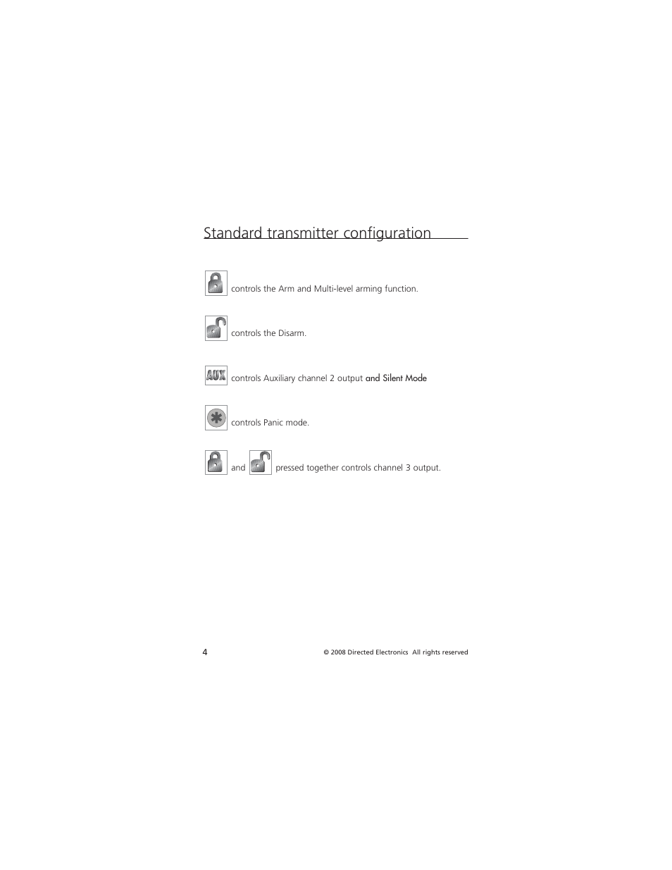 Standard transmitter configuration | Directed Electronics NONE AM5 User Manual | Page 7 / 25