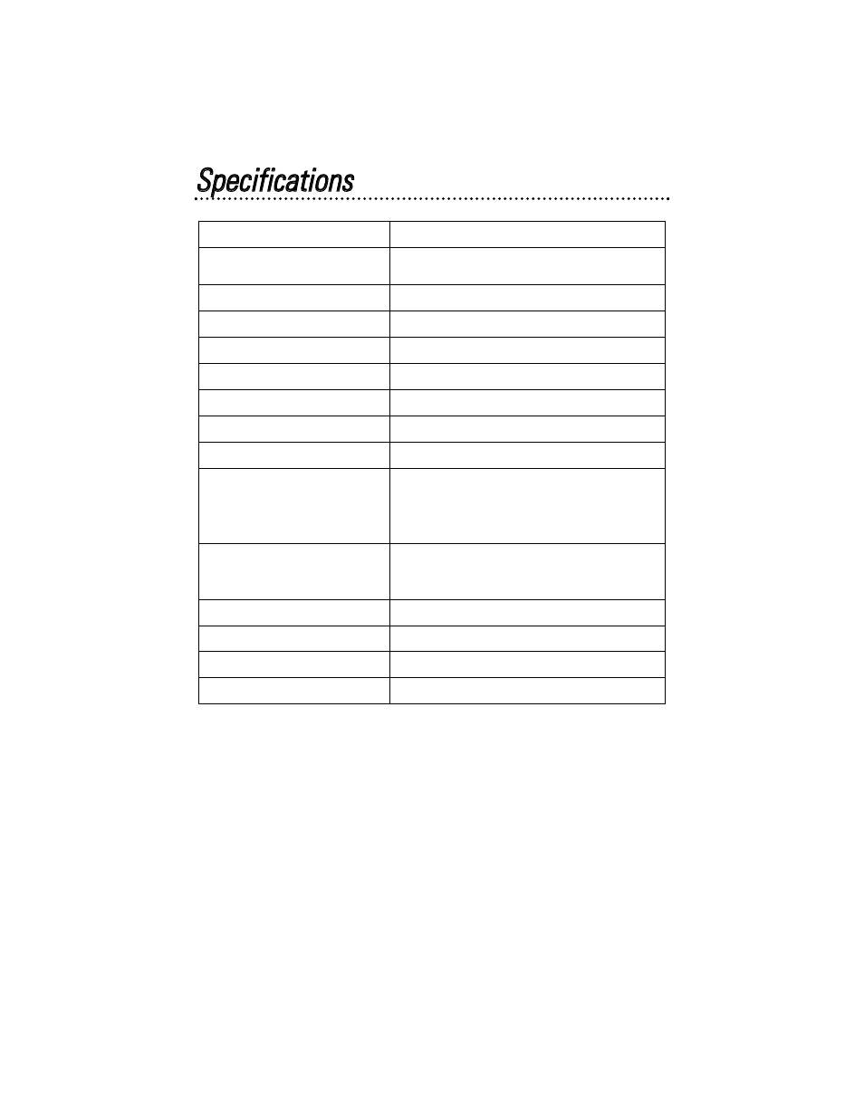 Ssppeecciiffiiccaattiioonnss | Directed Electronics OHV800 User Manual | Page 14 / 16