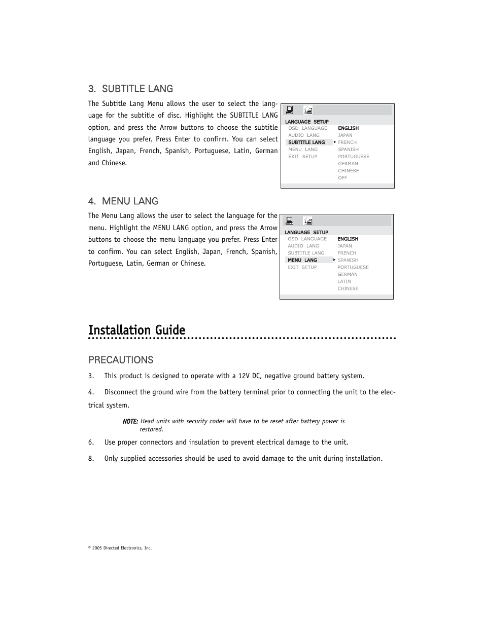 Directed Electronics DV-POD User Manual | Page 27 / 32