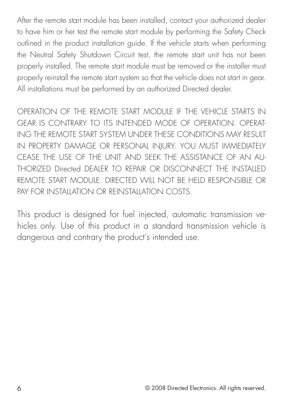 Directed Electronics G4203P User Manual | Page 6 / 20