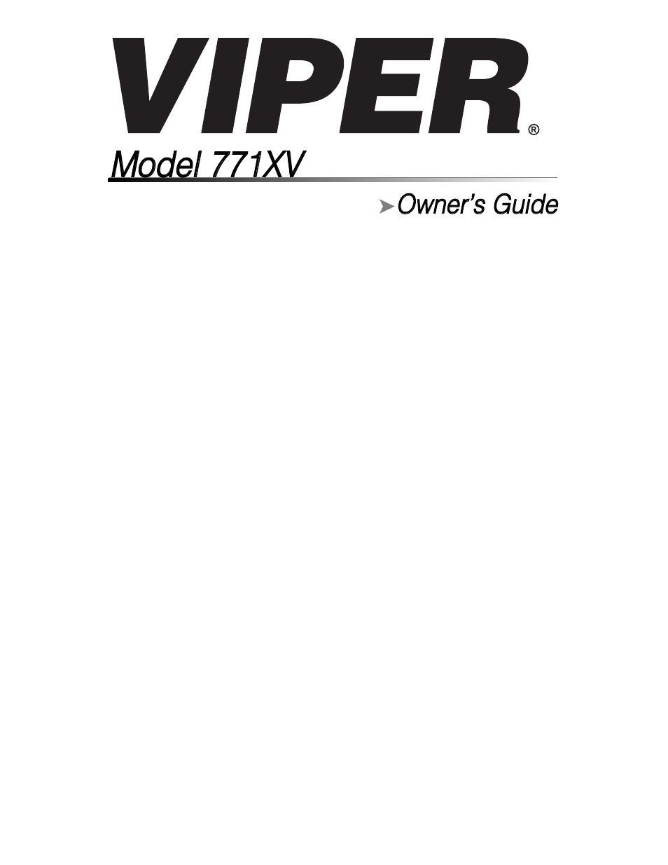 Directed Electronics 771XV User Manual | 52 pages