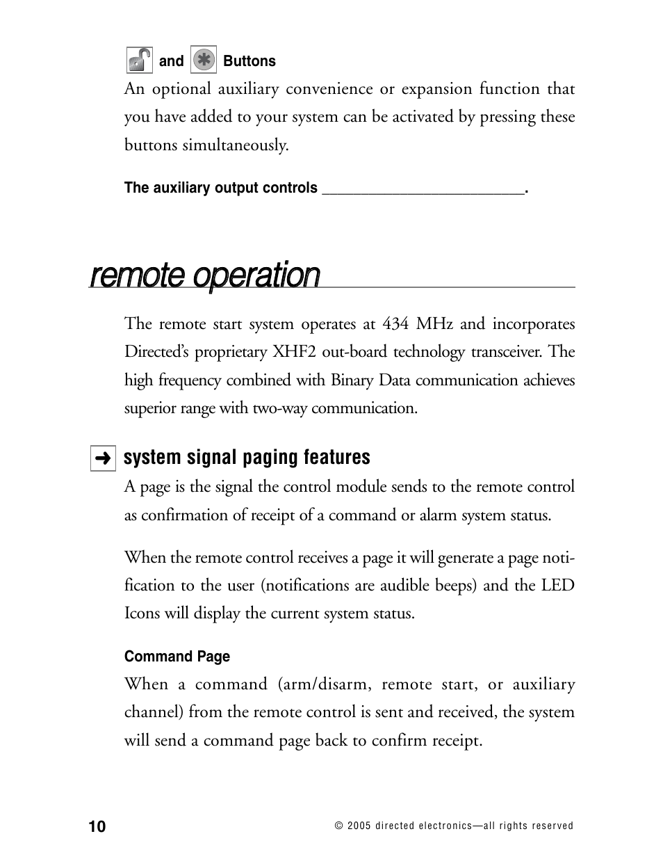 Rre em mo otte e o op pe erra attiio on n | Directed Electronics 771XV User Manual | Page 13 / 52