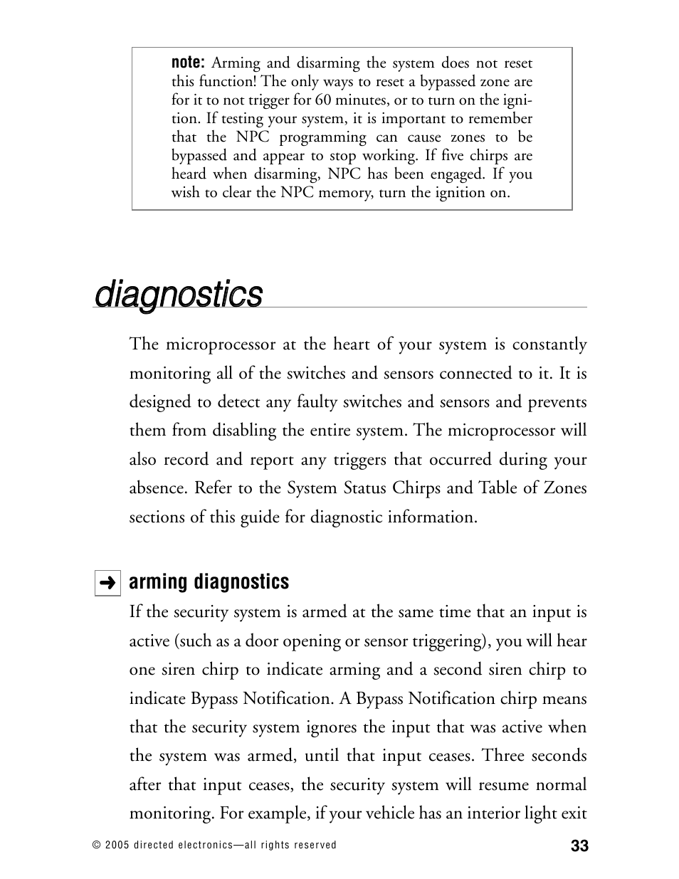 Ddiia ag gn no ossttiic css | Directed Electronics 771XV User Manual | Page 36 / 52