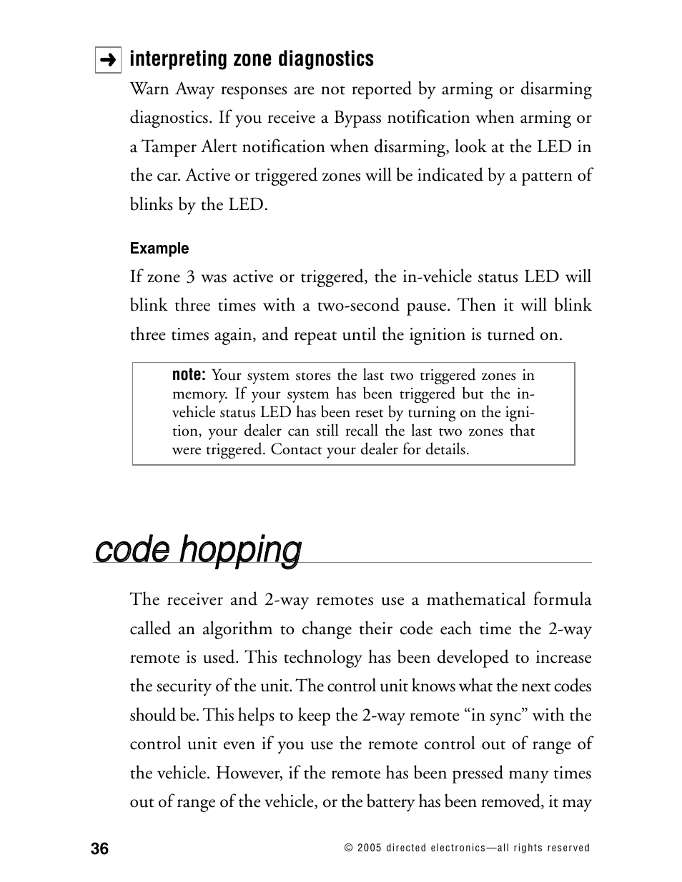 Cco od de e h ho op pp piin ng g | Directed Electronics 771XV User Manual | Page 39 / 52