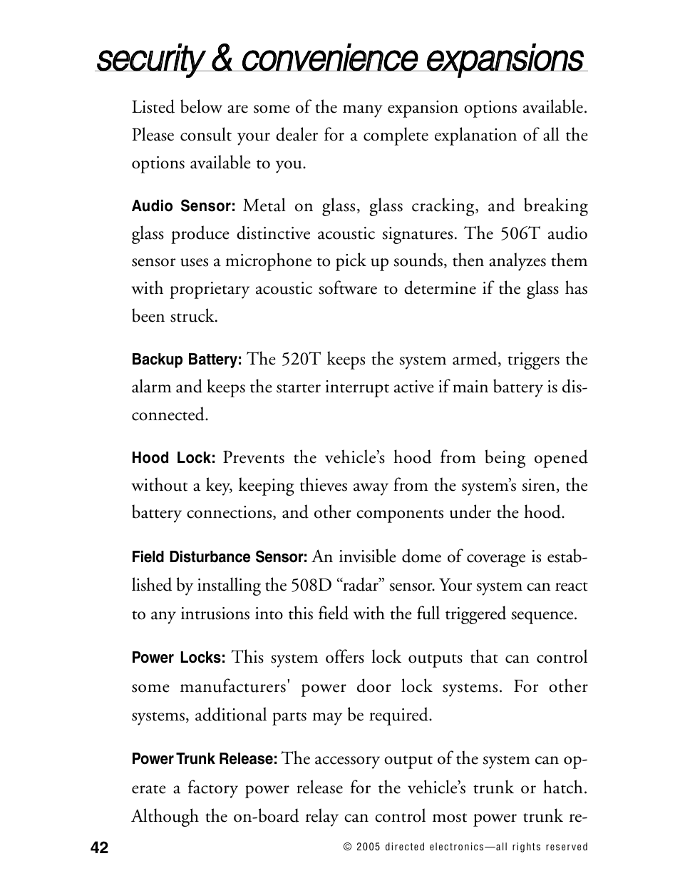 Directed Electronics 771XV User Manual | Page 45 / 52