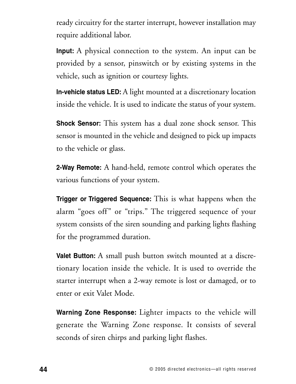Directed Electronics 771XV User Manual | Page 47 / 52