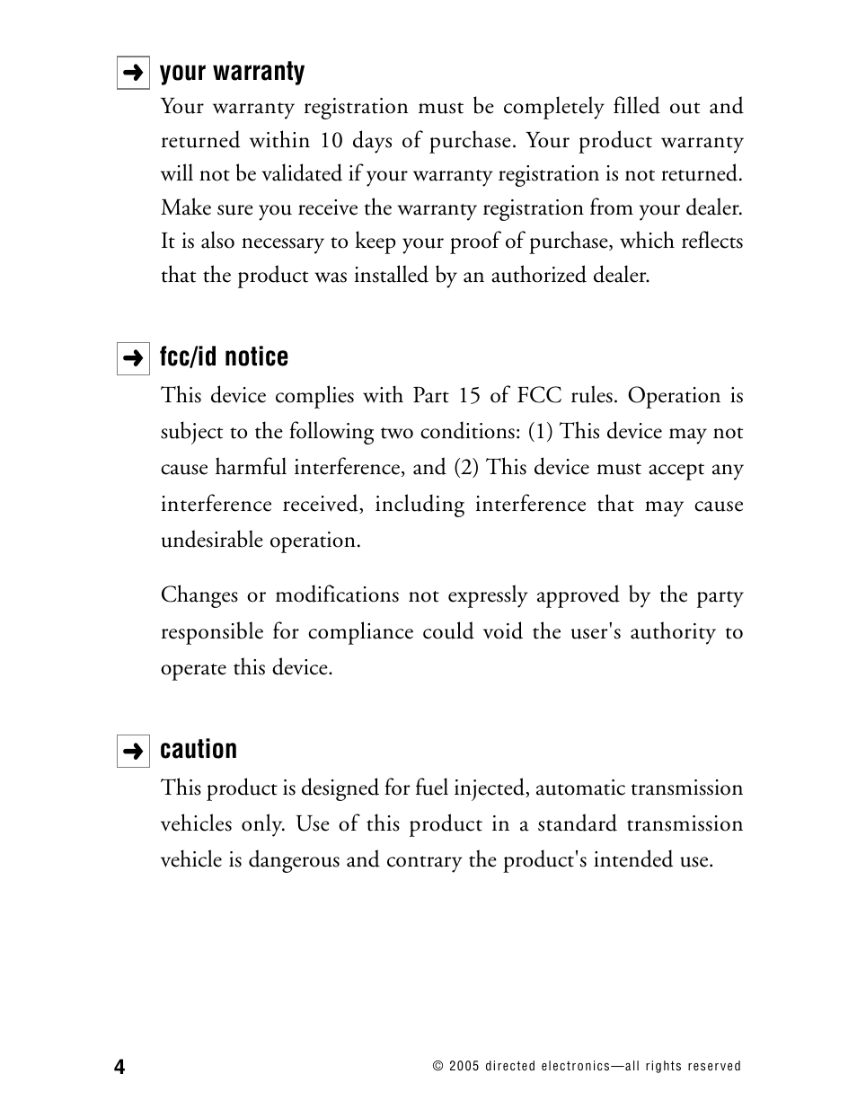 Directed Electronics 771XV User Manual | Page 7 / 52