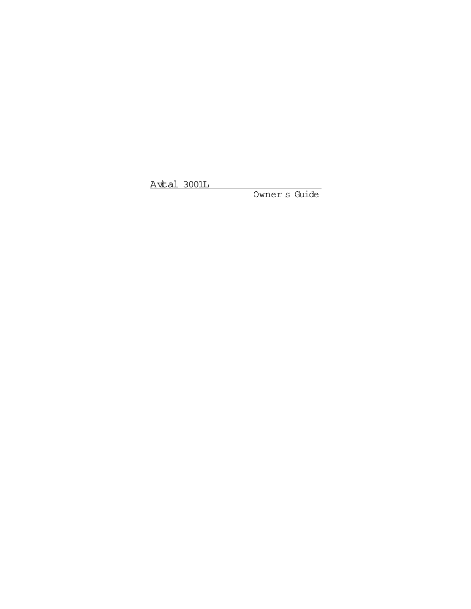 Directed Electronics AVITAL 3001L User Manual | 24 pages