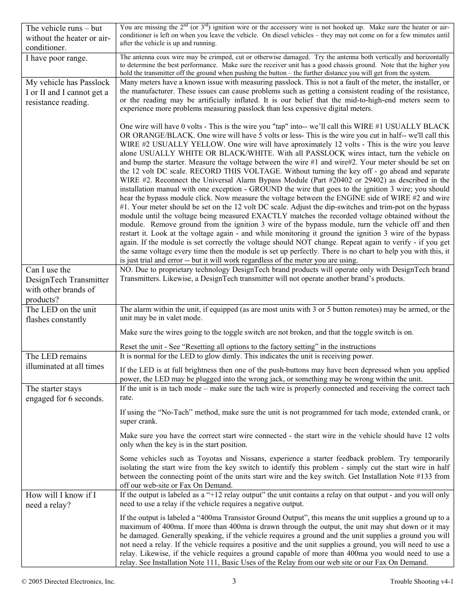 Directed Electronics 28623T User Manual | Page 13 / 20