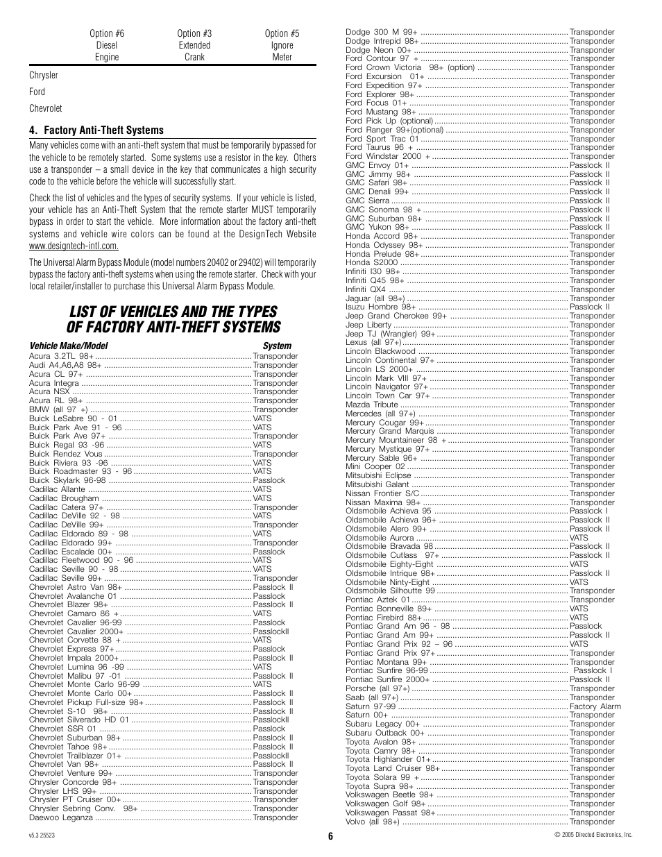 Directed Electronics 28623T User Manual | Page 6 / 20