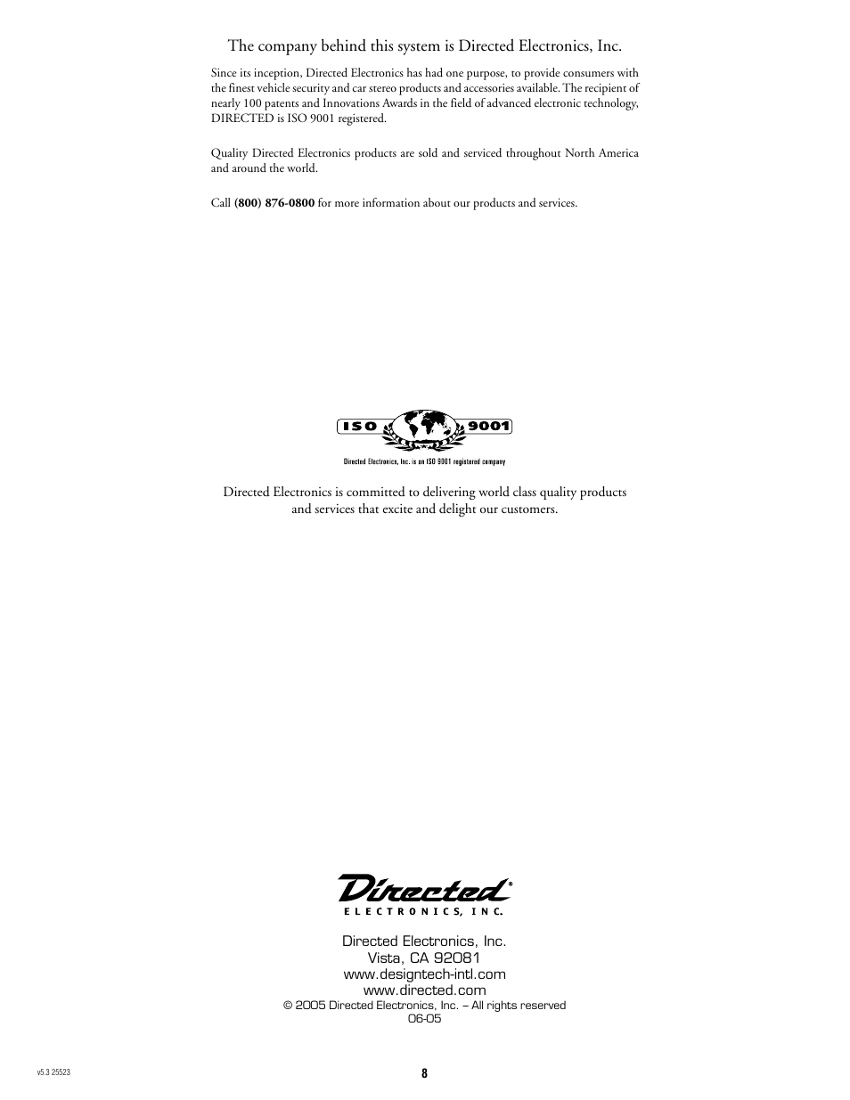 Directed Electronics 28623T User Manual | Page 8 / 20
