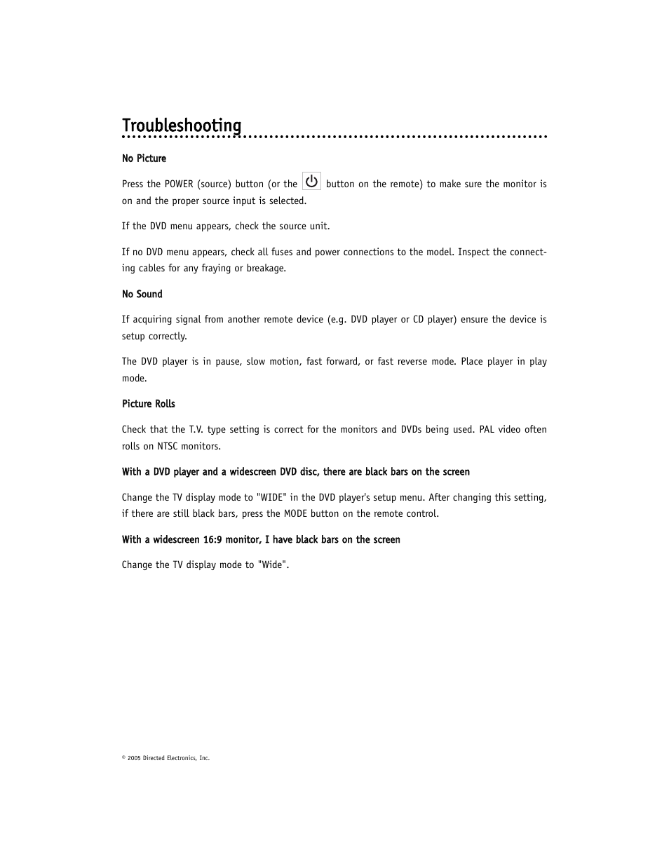 Ttrro ou ub blleessh ho oo ottiin ng g | Directed Electronics OHD1021A User Manual | Page 39 / 42